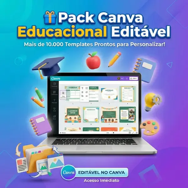 Pack Canva Educacional Editável — Templates prontos para personalizar